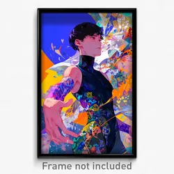 Anime Art Poster - Man Feeling Nostalgic. Sleeveless Turtleneck Leotard