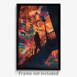 Art Poster - Urban London (Psychedelic Trippy Weird 11x17 Print)