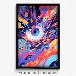 Art Poster - Colorful Muster (Psychedelic Trippy Weird 11x17 Print)