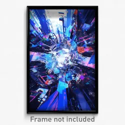 Art Poster - Imaginary Intersection (Psychedelic Trippy Weird 11x17 Print)