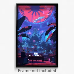 Art Poster - Grimy Music Venue (Psychedelic Trippy Weird 11x17 Print)