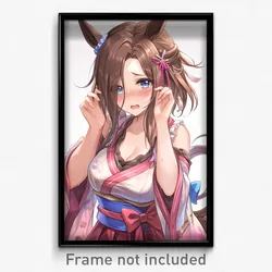 Anime Art Poster - Woman Feeling Embarrassment, Sparkling Tail Ornament (Print)
