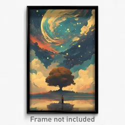 Art Poster - Buoyant Space (Psychedelic Trippy Weird 11x17 Print)
