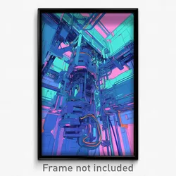 Art Poster - Wire Frame Cistern (Psychedelic Trippy Weird 11x17 Print)