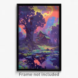 Art Poster - Memorable Homestead (Psychedelic Trippy Weird 11x17 Print)