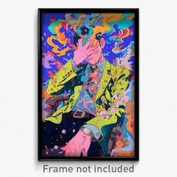 Anime Art Poster - Man Feeling Uncertainty Wearing Klutzy Buckle (Print)