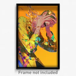 Art Poster - Man Feeling Idleness Wearing Sparkling Dressing (Print)