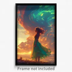 Art Poster - Silent Hurricane (Psychedelic Trippy Weird 11x17 Print)