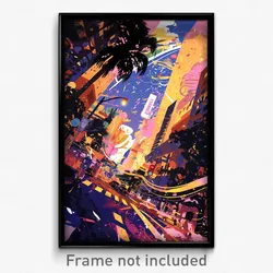 Art Poster - Famous Los Angeles (Psychedelic Trippy Weird 11x17 Print)