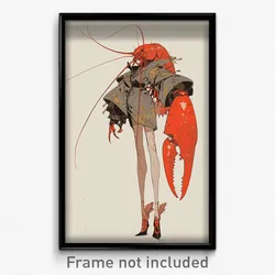 Art Poster - Crayfish Feeling Agitation Wearing Educated Grey Legwear