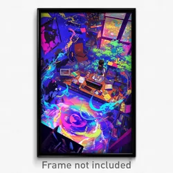 Art Poster - Stained Mews (Psychedelic Trippy Weird 11x17 Print)