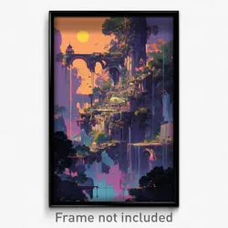 Art Poster - Big Battlements (Psychedelic Trippy Weird 11x17 Print)