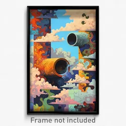 Art Poster - Outstanding Pipes (Psychedelic Trippy Weird 11x17 Print)