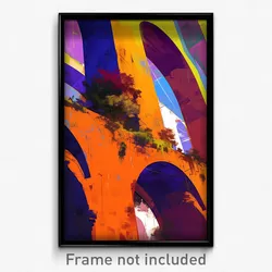 Art Poster - Multicolored Viaduct (Psychedelic Trippy Weird 11x17 Print)