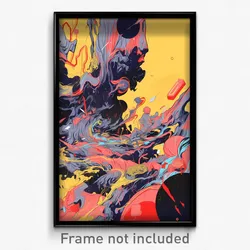 Art Poster - Fluid Track (Psychedelic Trippy Weird 11x17 Print)