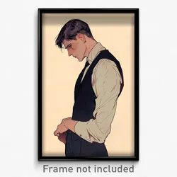 Art Poster - Man Feeling Coercive Wearing Simple Vest (Print)