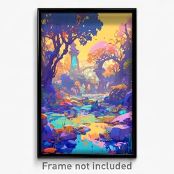 Art Poster - Old Park (Psychedelic Trippy Weird 11x17 Print)