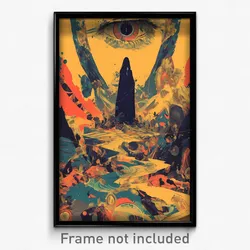 Art Poster - Big Tomb (Psychedelic Trippy Weird 11x17 Print)