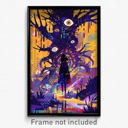 Art Poster - Adventurous Prague (Psychedelic Trippy Weird 11x17 Print)