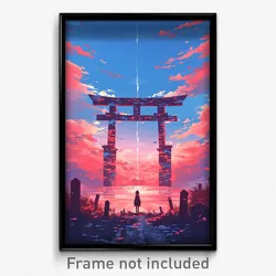 Art Poster - Brisk Shrine (Psychedelic Trippy Weird 11x17 Print)