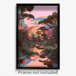 Art Poster - Miniature Savannah (Psychedelic Trippy Weird 11x17 Print)