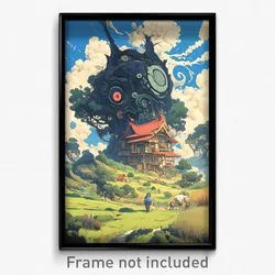 Art Poster - Graceful Farmstead (Psychedelic Trippy Weird 11x17 Print)