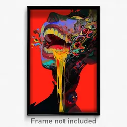 Art Poster - Notable Mouth (Psychedelic Trippy Weird 11x17 Print)