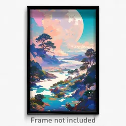 Art Poster - Authentic Flood Plain (Psychedelic Trippy Weird 11x17 Print)