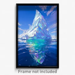 Art Poster - Dizzying Iceberg (Psychedelic Trippy Weird 11x17 Print)
