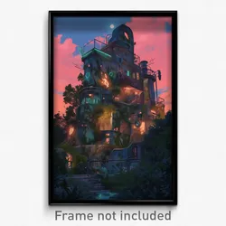 Art Poster - Clear Terrace (Psychedelic Trippy Weird 11x17 Print)