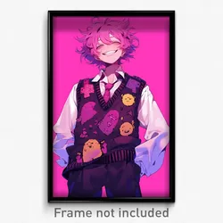 Anime Art Poster - Boy Feeling Calm Wearing Crazy Cardigan Vest (Print)