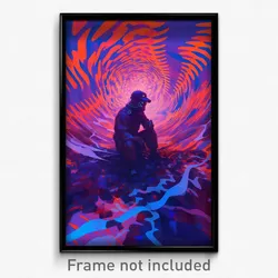 Art Poster - Metallic Independence Day (Psychedelic Trippy Weird 11x17 Print)