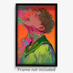 Art Poster - Man Feeling Aversion Wearing Pricey Green Sailor Collar (Print)