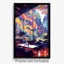 Art Poster - Evergreen Hotel Lobby (Psychedelic Trippy Weird 11x17 Print)