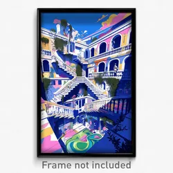 Art Poster - Grandiose Belvedere (Psychedelic Trippy Weird 11x17 Print)