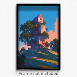 Art Poster - Little Counting House (Psychedelic Trippy Weird 11x17 Print)