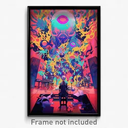 Art Poster - Superb Concert (Psychedelic Trippy Weird 11x17 Print)
