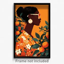 Art Poster - Elegant Orchard (Psychedelic Trippy Weird 11x17 Print)
