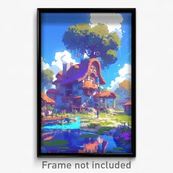 Art Poster - Adorable Lodge (Psychedelic Trippy Weird 11x17 Print)
