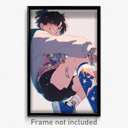 Anime Art Poster - Man Feeling Cheerfulness, Cluttered Alternate Legwear (Print)