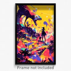 Art Poster - Zealous Small Town (Psychedelic Trippy Weird 11x17 Print)