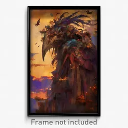 Art Poster - Tattered Highland (Psychedelic Trippy Weird 11x17 Print)