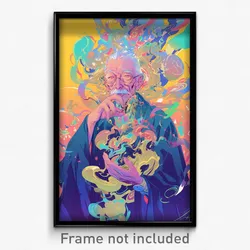 Art Poster - Elderly Bend (Psychedelic Trippy Weird 11x17 Print)