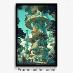 Art Poster - Miniature Expanse (Psychedelic Trippy Weird 11x17 Print)