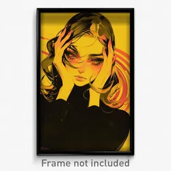 Art Poster - Agitated Vinyl Record (Psychedelic Trippy Weird 11x17 Print)