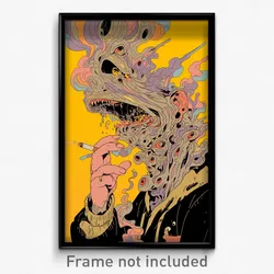 Art Poster - Quirky Column (Psychedelic Trippy Weird 11x17 Print)