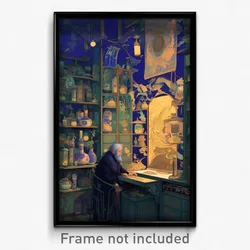 Art Poster - Interesting Storage Room (Psychedelic Trippy Weird 11x17 Print)