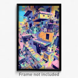 Art Poster - Whopping Shack Tenement (Psychedelic Trippy Weird 11x17 Print)