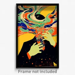 Art Poster - Deadly Landing (Psychedelic Trippy Weird 11x17 Print)