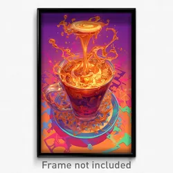 Art Poster - Quirky Thai Tea (Psychedelic Trippy Weird 11x17 Print)